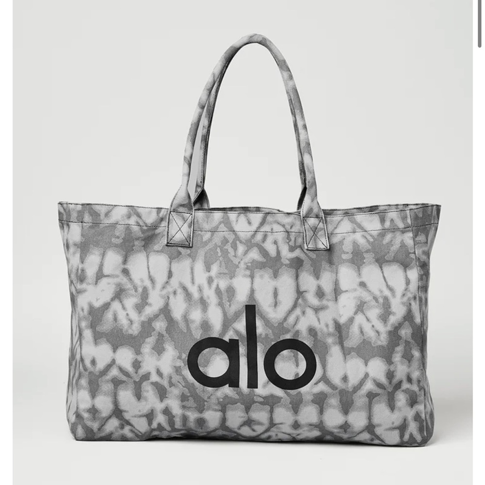 ALO Yoga ShopperTote - Grey Tiedye, 2 Bags Sold Together
